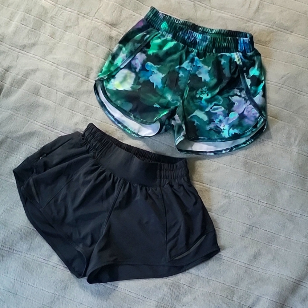 2 pairs of Girl Shorts -  Lululemon and All in Motion -  size 2 Lulu & 6/6X
